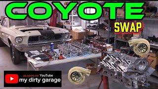 Gen 3 Coyote Swap into a 1968 Mustang / Carburetor with Twin Turbo / Modular Motor Headaches