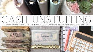 Weekly Cash Unstuffing & Cash Condensing  | Taking Money Back to the Bank | Cash Envelope System