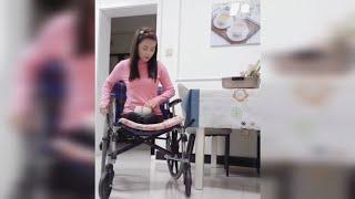 Amputee Girl Getting Ready For Dinner | Legless Woman in Wheelchair | Amputada