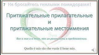 7.  Притяжательные: прилагательные и местоимения