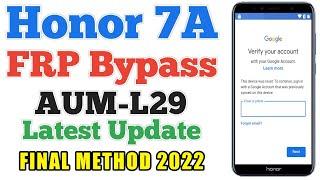 Honor 7A frp bypass 2022 - Honor 7a aum l29 frp bypass