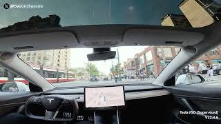 Tesla Full Self-Driving (Supervised) Downtown Toronto Friday Afternoon