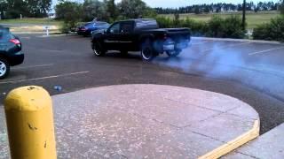 Schatz peelin’ out in his GMC Sierra 1500
