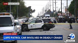 70-year-old man becomes trapped in car, dies after violent crash with LAPD