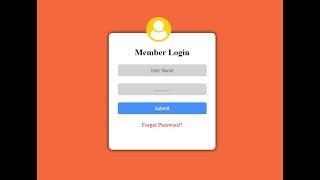 How to create login form using HTML & CSS - html login page design