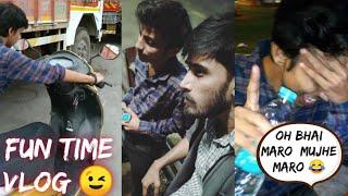 Try Not To Laugh Challenge | #VLOG - Shuru Hote Hi Khatam  | Scooty Tyre Puncture  | Comedy Vlog 