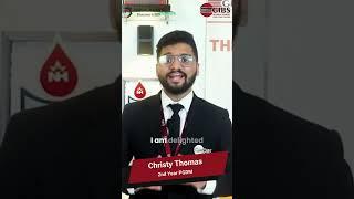 GIBS congratulates Christy for securing placement; Learn more about his journey now!!!