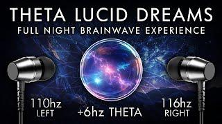 Theta Lucid Dreams - 6 Hz Theta Binaural Beat - Full Night Brainwave Experience