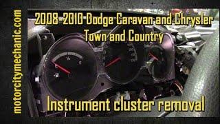 2008-2010 Dodge Grand Caravan and Chrysler Town and Country instrument cluster removal.