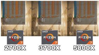 Ryzen 7 2700X vs 3700X vs 5800X (In 10 Games)