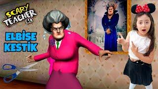 GERÇEK HAYATTA SCARY TEACHER ESMA ELBİSESİNİ KESTİ ÇILDIRDI ماما جابت بيبي - جنى مقداد | طيور الجنة