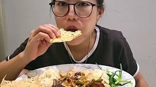Smoke Pork with Bamboo Shoot || Naga Style #Mukbang