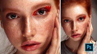 Portrait Retouching Workflow: From Start to Finish - Enhance Freckles in Photoshop