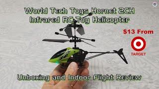 World Tech Toys Hornet 2CH Infrared RC Helicopter from Target - Unboxing and Indoor Flight Review