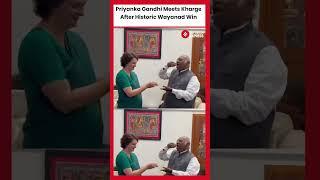 Priyanka Gandhi Vadra Meets Congress President Mallikarjun Kharge After Historic Wayanad Win