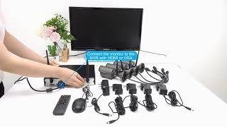 Techage- Wireless Security Camera System Installation Easy Set up by Wireless