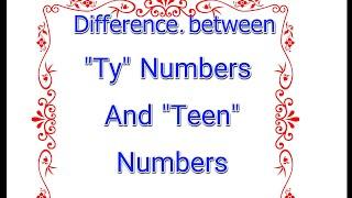 #Difference between Ty numbers and  Teen numbers#which numbers are Tyor Teen#Kids learner school#