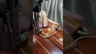 Leather stitching#shorts  #bagmaking #handbags #bag #leather #stitching #swing #sewingmachine