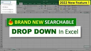 BRAND NEW ! SEARCHABLE Drop Down List in Excel Within One Minute