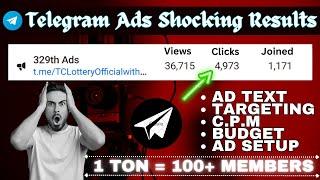 Telegram Ads Shocking Results | 100+ Subscribers Joined in 1 TON | Best Ad setup for Telegram Ads