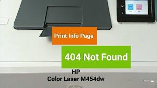 HP Color Laser M454dw #18 Print Info Page | 404 Not Found #shorts