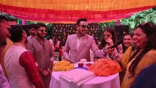 Bride & groom family dance & play games at Haldi & Carnival hosted by Top wedding Anchor Ankit shaw