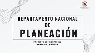 DEPARTAMENTO NACIONAL DE PLANEACIÓN