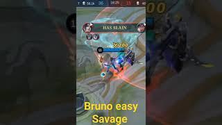 Bruno easy Savage Mobile Legends bang bang