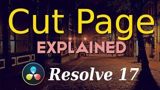 Cut Page Video Editing Explained - Resolve 17 Tutorial for Beginners