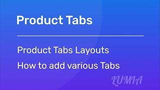 Lumia Shopify Theme - Product Tabs