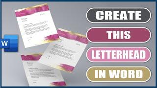 Create this letterhead in Word | MS Word Tutorials