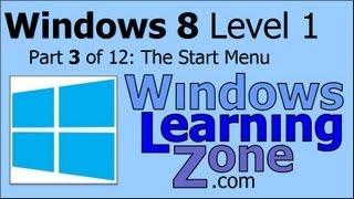 Microsoft Windows 8 Tutorial Part 03 of 12: The Start Menu