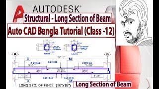 Auto CAD Bangla Tutorial Class-12 Structural Drawings- Long Section of Beam