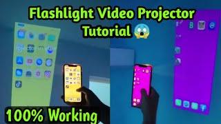 Flashlight Video Projector in any Mobile  Working  | Mobile FlashLight Projector| #HdVideoPrjector