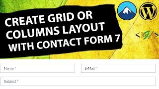 How to Create Responsive Grid or Columns Layout in Contact Form 7