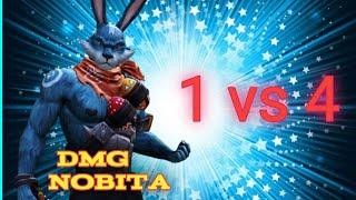 RAISTAR movement DMG Nobita 1vs 4 in free fire