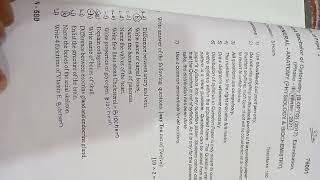 || B.Optom First Yr Question Paper ||(General Anatomy, Physiology,Biochemistry )