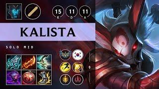 Kalista Mid vs Orianna: Triple Kill, Rampage - KR Challenger Patch 14.21