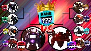 Skibidi toilet tournament brawl stars ranks up Tv man titan Team vs Skibidi Toilet Team