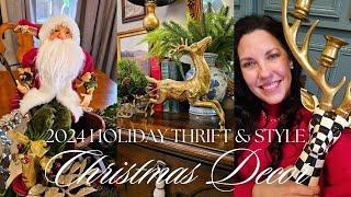 THRIFTING FOR CHRISTMAS DECOR 2024! Holiday Thrift with Me + Thrift Haul & Style