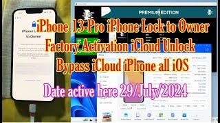 iPhone 13-Pro iPhone Lock to Owner||Factory Activation iCloud Unlock        Bypass iCloud iPhone ios