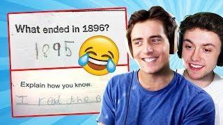 THE FUNNIEST TEST ANSWERS FROM REAL KIDS! (The Pals React)