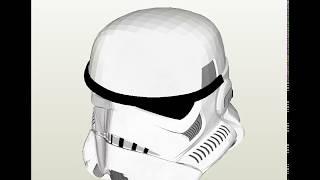 paper anh hero stormtrooper helmet Pepakura Model