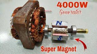 Amazing Technique Making 4000W. 183V Generator New Device-Yasir Experience...