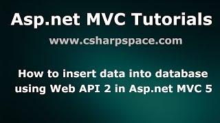 How to insert data into database using web api in asp.net mvc 5