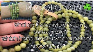 Benefits of wearing Peridot bracelets ️ #peridot #bracelet #gemstone #crystals #foryou  #asmr #fyp