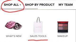 Where to find Sales tools on Avon.com