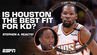 Stephen A. says he LOVES Houston for KD  + How would title change thoughts on Hali?  | First Take