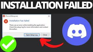 How To Fix Installation Has Failed Error On Discord | Windows