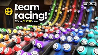 Awesome Marble Team Race (CLOSE!) | #marbles #marblerun #marblerace #asmr #sensory